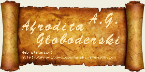 Afrodita Globoderski vizit kartica